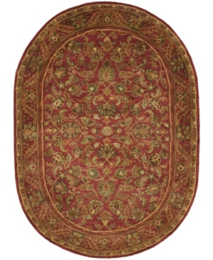 Safavieh Antiquity At52 Red 4'6" X 6'6" Oval Area Rug