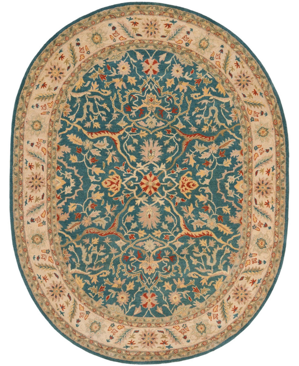 Safavieh Antiquity At14 Blue 7'6in x 9'6in Oval Area Rug - Blue