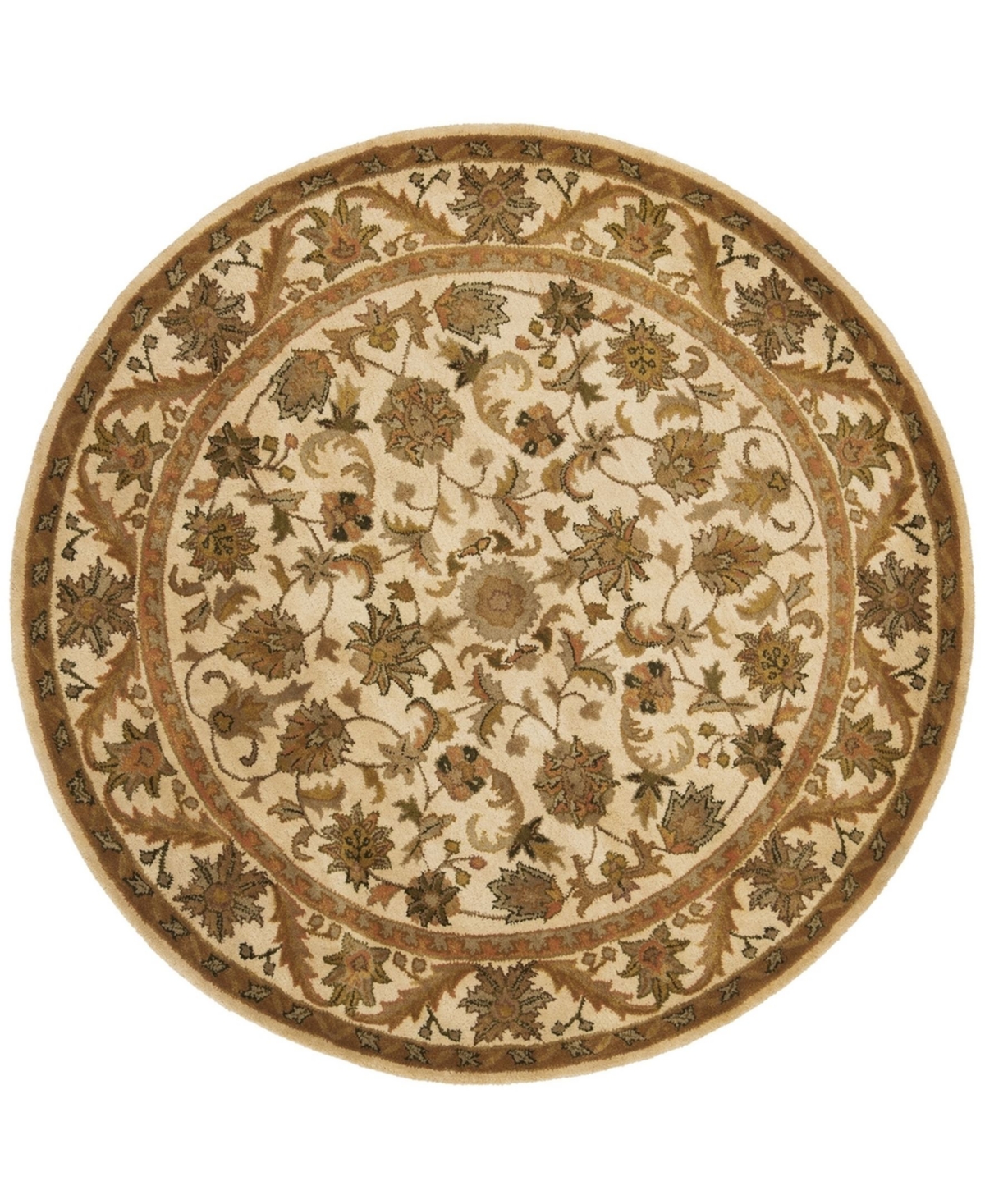 Safavieh Antiquity At52 Gold 8' x 8' Round Area Rug - Gold