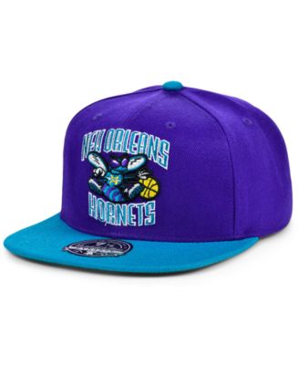 New Orleans Hornets 9FIFTY キャップ Mitchell & Ness New Orleans Hornets Wool 2 Tone Fitted Cap - Macy's