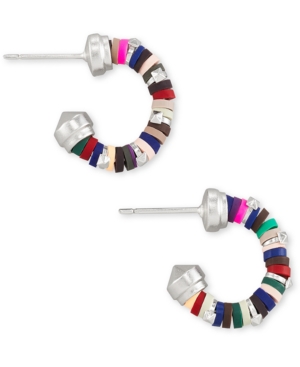 image of Kendra Scott Extra-Small Disc-Bead Huggie Hoop Earrings, 0.4