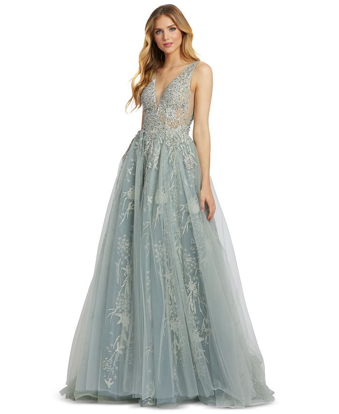 mac duggal embellished ball gown