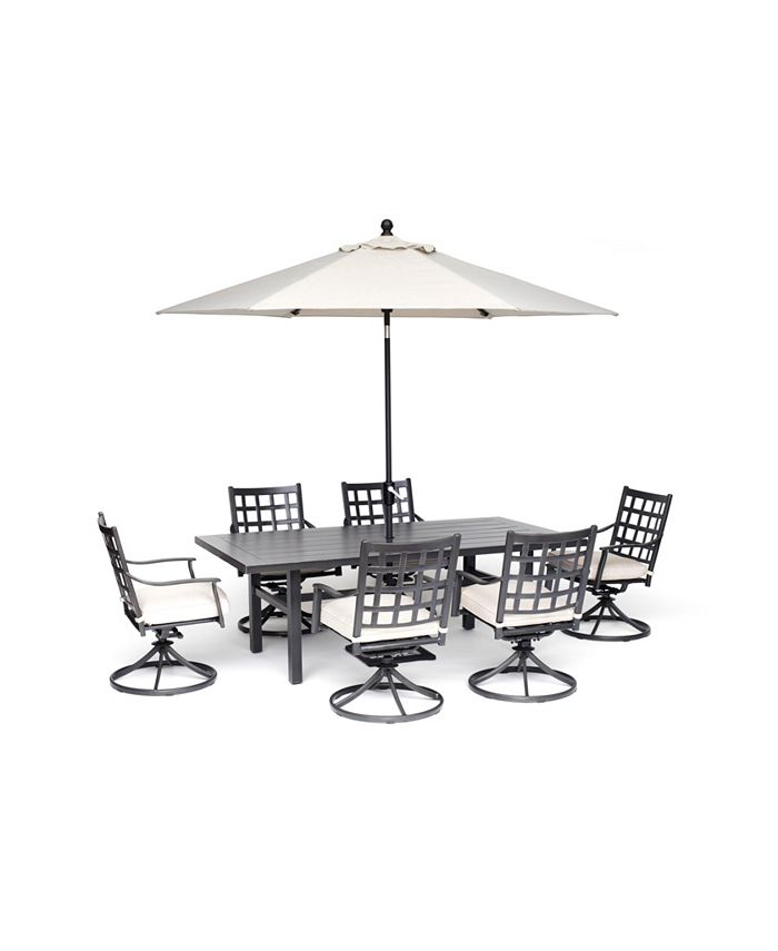 Agio Highland Outdoor 7Pc. Dining Set (84" x 42" Dining Table and 6