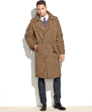 London Fog Iconic Belted Trench Raincoat