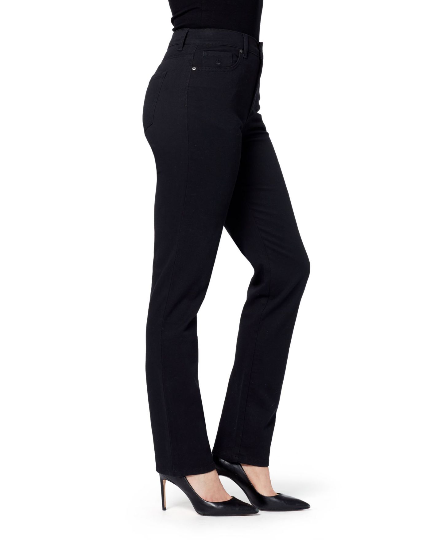Женские джинсы Gloria Vanderbilt Amanda Classic Straight Jeans, in Regular, Short & Long, цвет: Чёрный, вариант 1 — фото 2