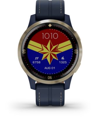 Garmin - Women's vivoactive 4 Blue Silicone Strap Touchscreen Smart Watch 40mm