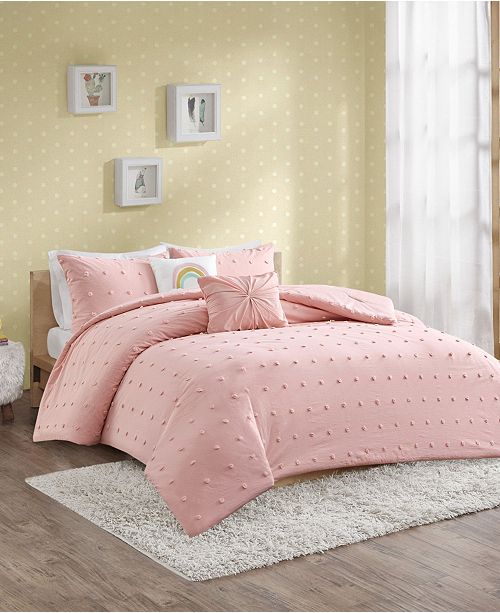 Urban Habitat Callie Twin/Twin XL 4 Piece Cotton Jacquard Pom Pom Comforter Set & Reviews