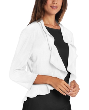R & M Richards Ruffle Cardigan