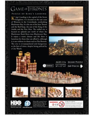 Game Of Thrones- Kings Landing 3D Puzzle- 260 Pieces