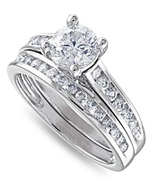 Diamond (1-1/2 ct. t.w.) Channel-Set Bridal Set in 14K White, Yellow or Rose Gold