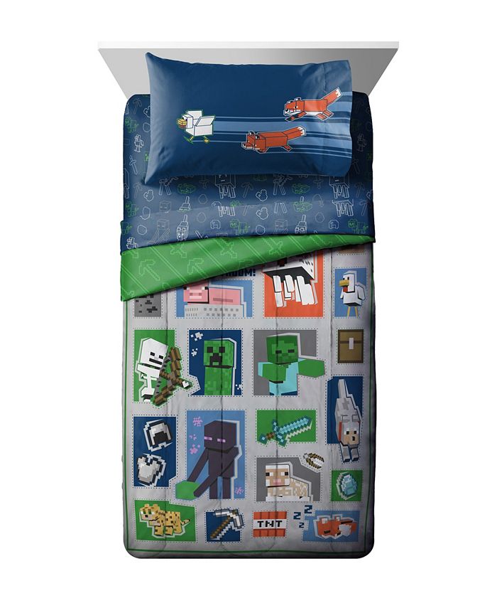 Minecraft 'Patchwork Mobs' 6pc Twin Comforter Set, Created For Macy's