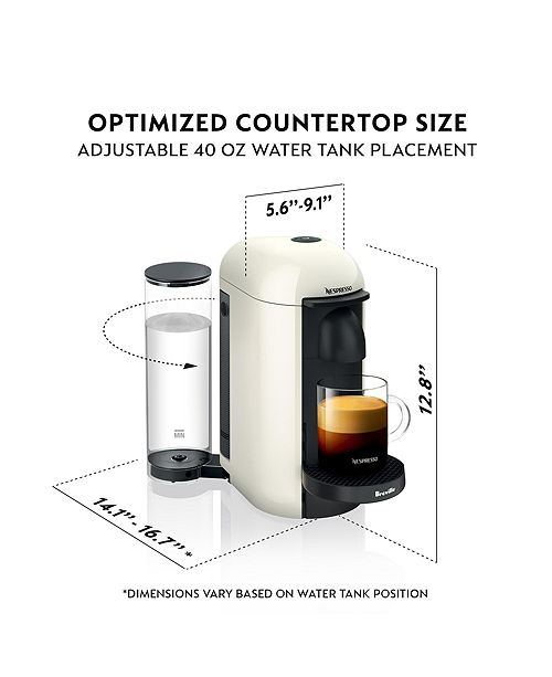 Nespresso by Breville Vertuo Plus White Coffee & Espresso Machine & Reviews Small Appliances