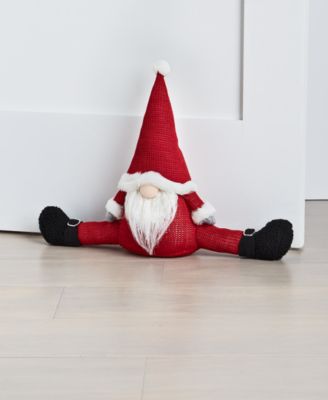 Holiday Lane - Christmas Cheer Gnome with Legs Split Door Stopper