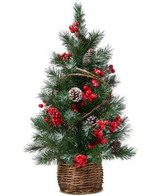 Martha Stewart Collection - Farmhouse Snowy Table-Top Tree