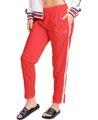champion red track pants
