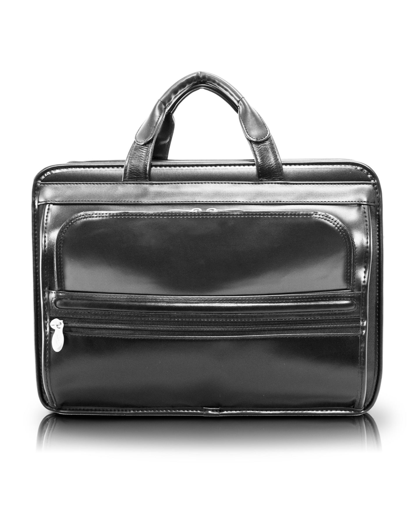 Сумка McKlein Elston Checkpoint-Friendly Double Compartment Laptop Briefcase, цвет: Чёрный — фото 7