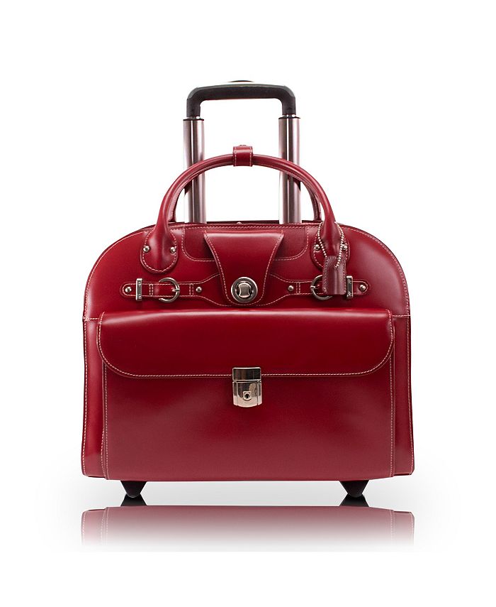 McKlein Edgebrook Leather Wheeled Laptop Briefcase Macy's