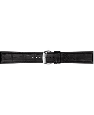 Men's Swiss Automatic Powermatic 80 Silicium Black Leather Strap Watch 40mm