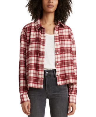 Women's Maple Cotton Plaid Utility Shirt
