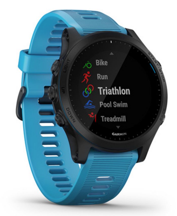 Garmin Unisex Forerunner 945 Blue Silicone Strap Touchscreen Smart Watch 47mm Gift Set & Reviews