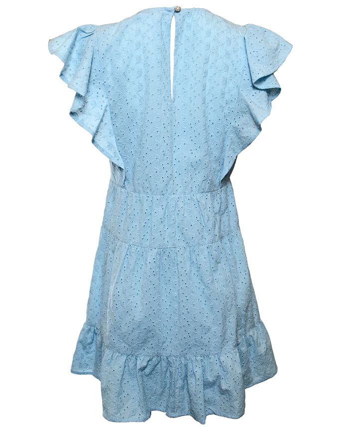 RAHI Cleo Ruffled Eyelet Cotton Dress - Macy's