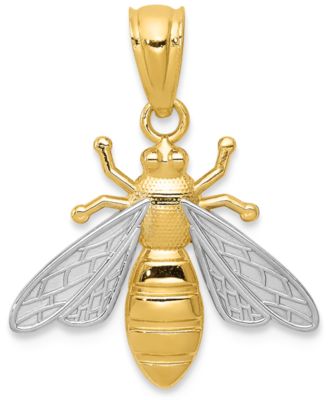 14k gold bee charm