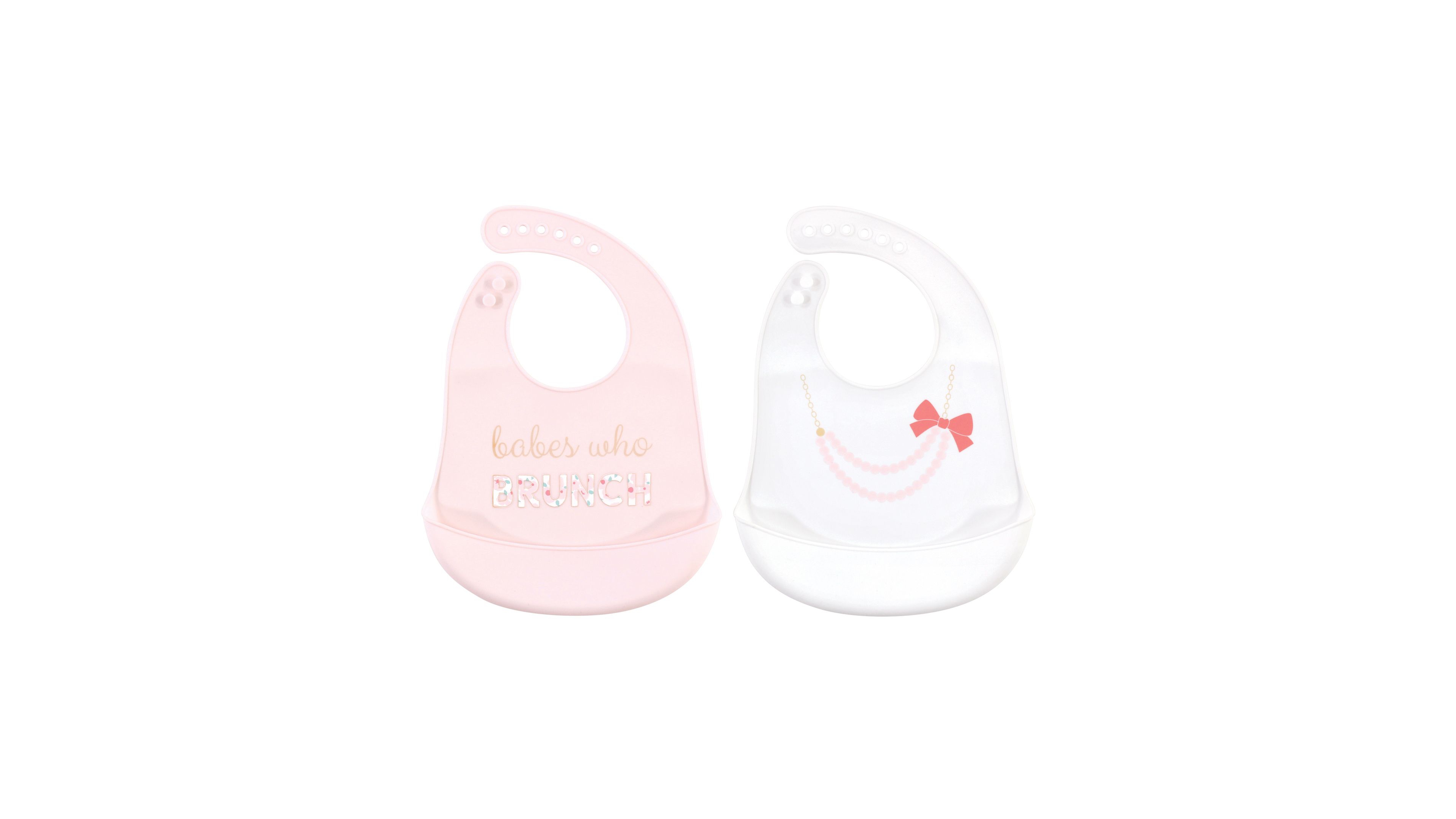 Little Treasure Girls Soft Silicone Spill Catchers for Meals