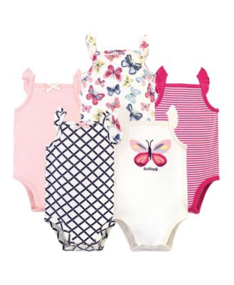 Baby Girls 5Pk Natural Sleeveless Bodysuits