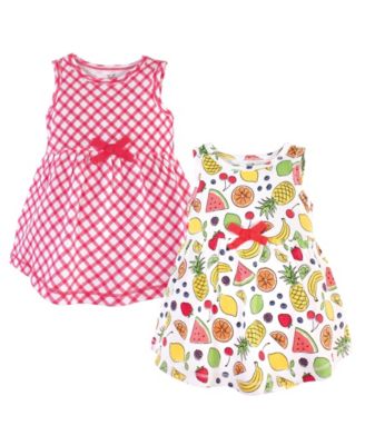Touched by Nature Baby Girls Natural Cotton Dresses Featuring Both Short and Long Sleeves - Fruit 22$