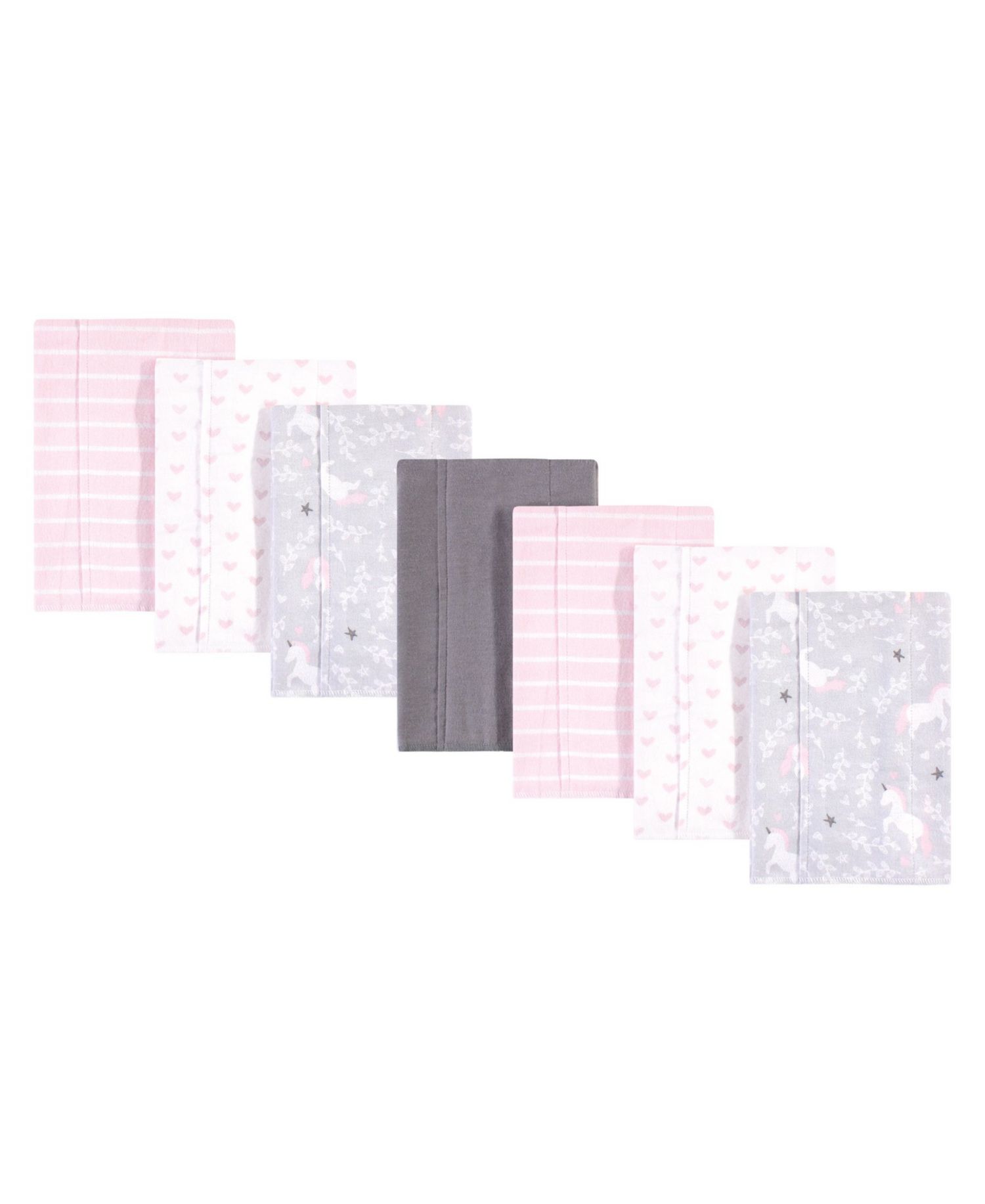 Girls 7Pk Flannel Burp Cloth