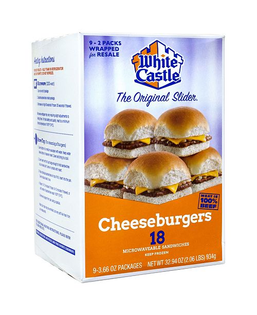 white castle cheeseburger sliders calories