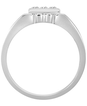 Macy's - Men's Diamond (1/3 ct. t.w.) Ring in 10k White or Yellow Gold