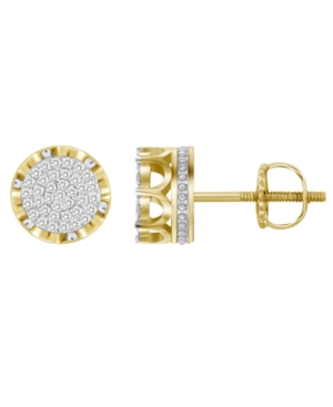 image of Men-s Diamond (1/6 ct.t.w.) Earring Set in 10k Yellow Gold