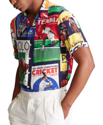 Polo Ralph Lauren - Men's Custom-Fit Collage-Print Camp Shirt