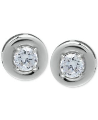Cubic Zirconia Framed Stud Earrings