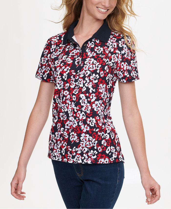 Floral-Print Shirt, Created for Macy's & Reviews - Tops - Women - Macy's