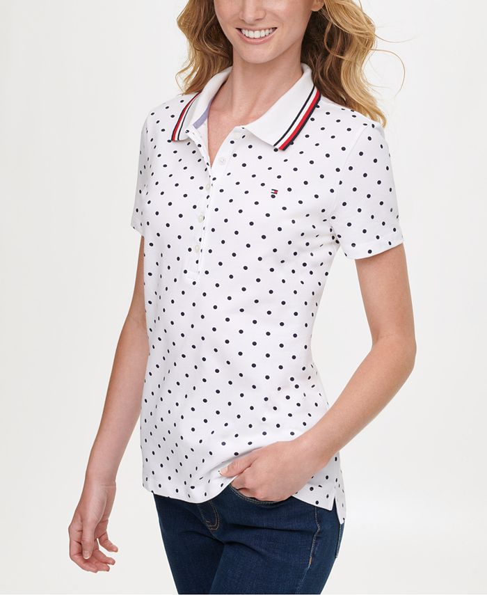 Tommy Hilfiger Dot-Print Polo Shirt, Created for Macy's - Macy's