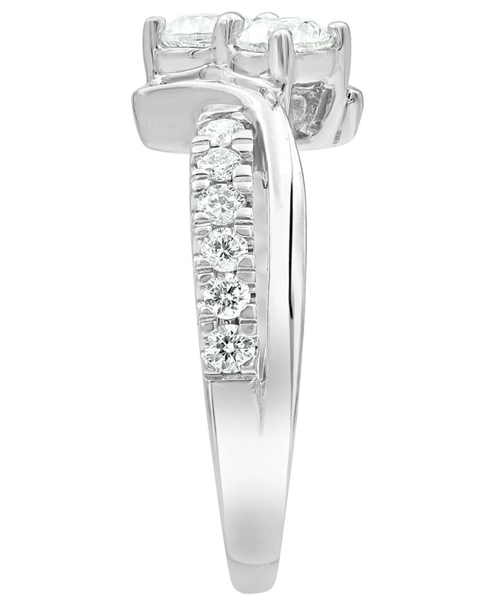 Macy's - Diamond (1 ct. t.w.) Two Stone Engagement Ring in 14k White Gold