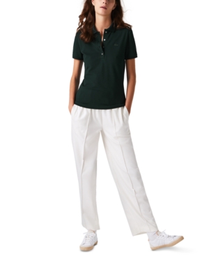 Lacoste Women's Slim-Fit Short-Sleeve Stretch Pique Polo Shirt