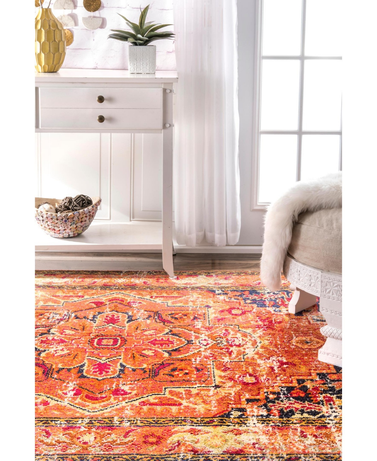 nuLoom Mackenzie KKCB10BArea Rug - Orange