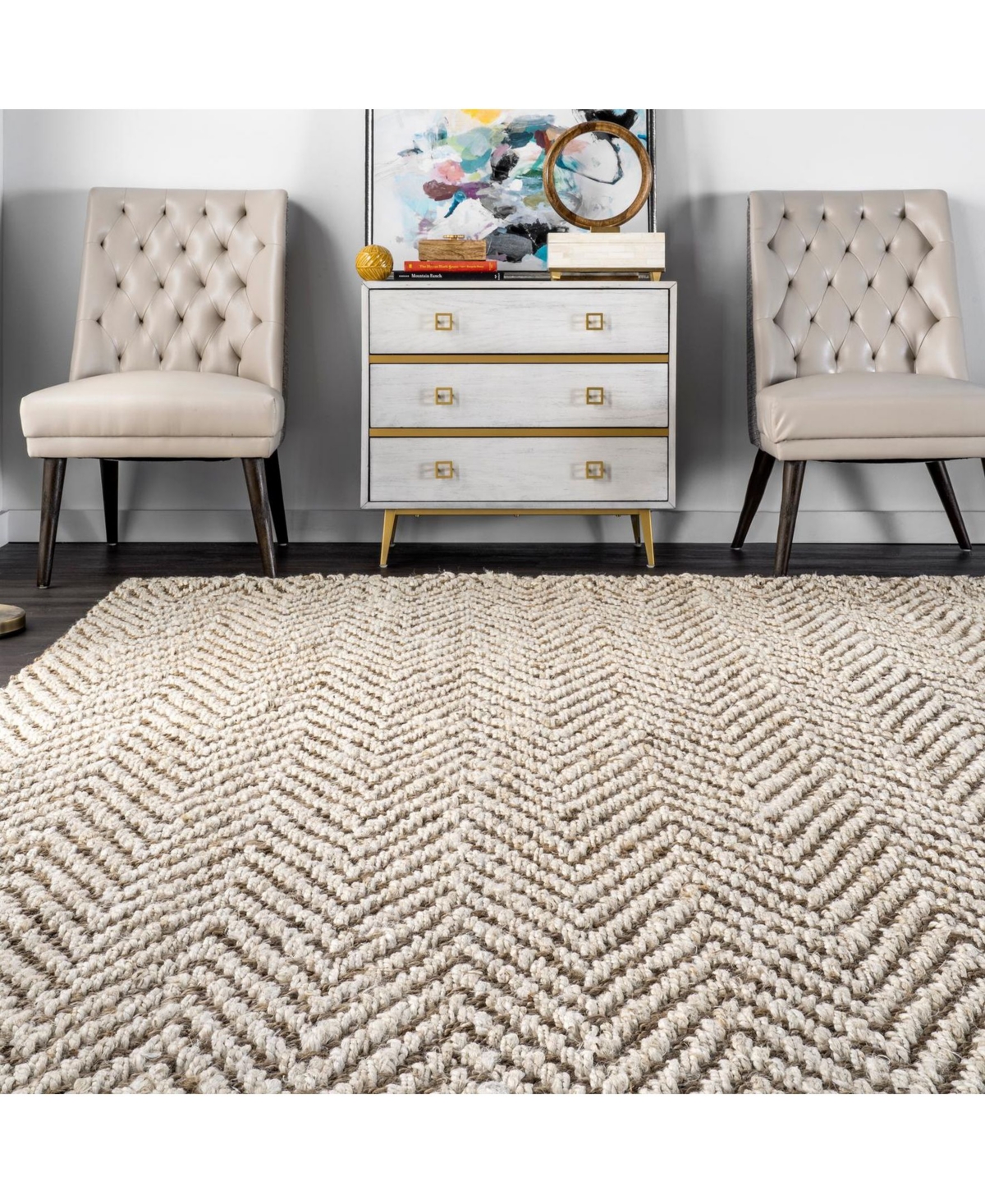 nuLoom Vania CLWA03AArea Rug - Ivory