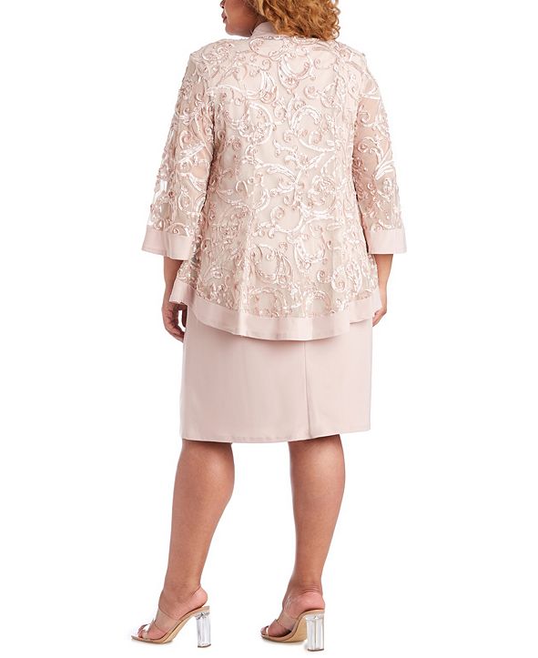 R & M Richards Plus Size Dress & Soutache Jacket & Reviews - Dresses ...