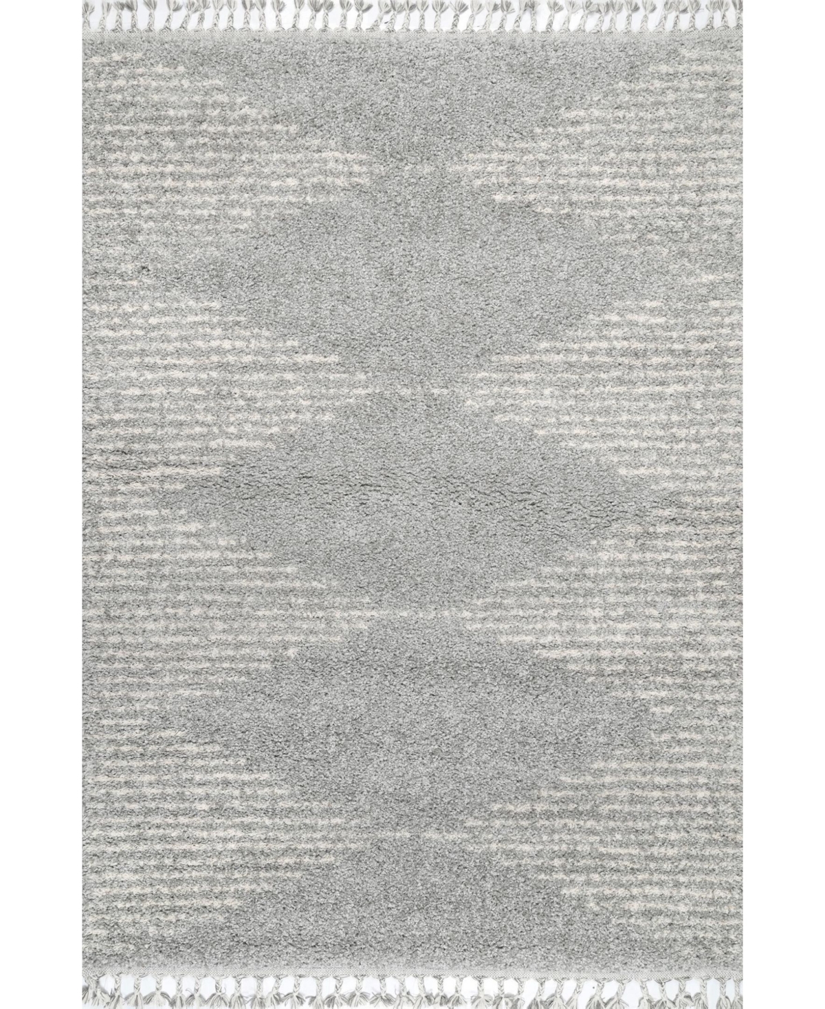 nuLoom Bria GCDI09B Gray 5'3in x 7'7in Area Rug - Gray