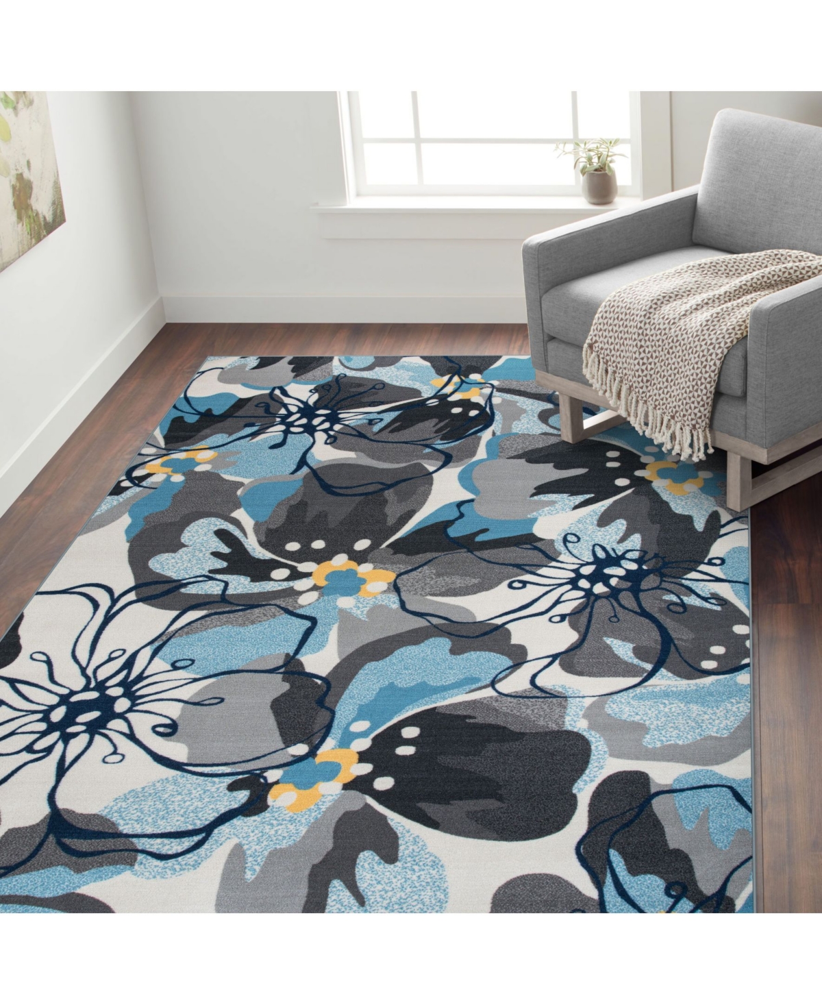 Main Street Rugs Laicos 503Area Rug - Blue