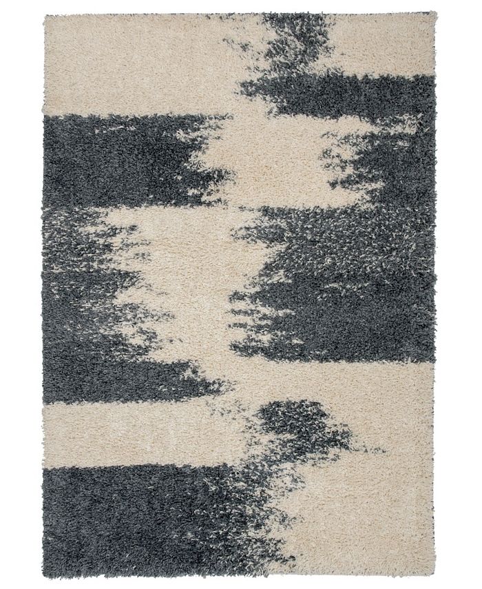 Main Street Rugs Hobart Shag 774 Onyx 7'10" x 10' Area Rug Macy's