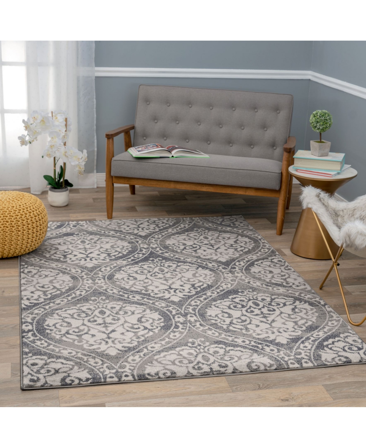 Main Street Rugs Banes 702Area Rug - Gray