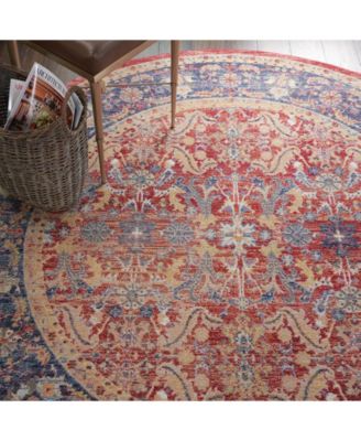 Ankara Global ANR02 Red 6' Round Rug