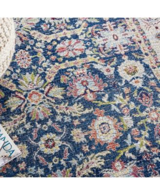 Ankara Global ANR13 Navy and Multi 5'3" x 7'6" Area Rug