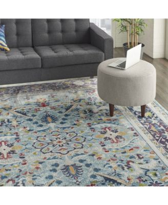 Ankara Global ANR14 Teal and Multi Rug