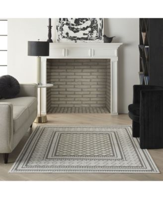 Key Largo KLG02 Silver 4' x 6' Outdoor Area Rug